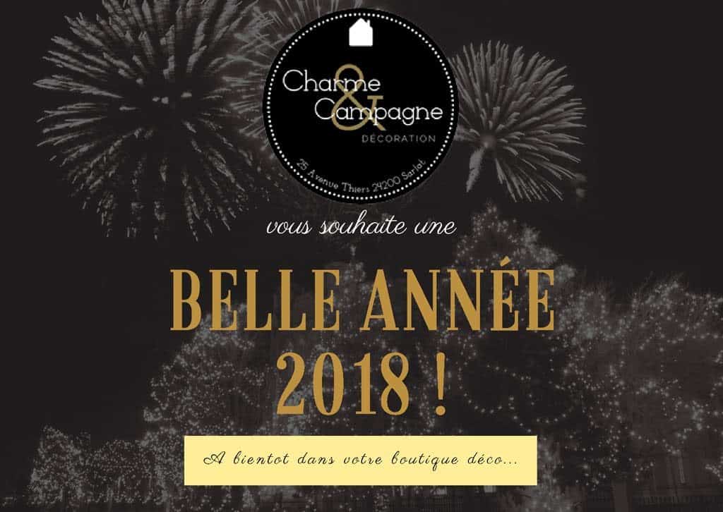 voeux 2018 pleine de décoration en Périgord
